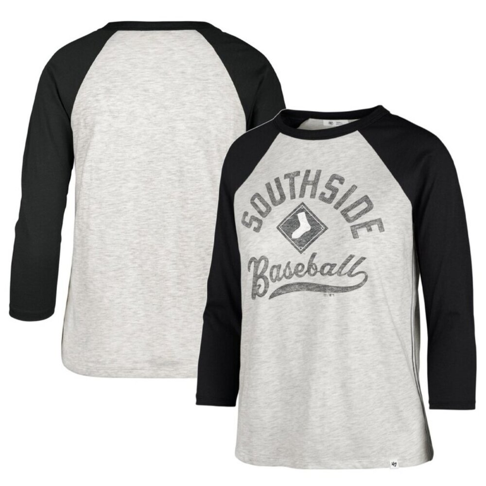 Chicago White Sox '47 Women's City Retro Raglan 3/4 Sleeve T-Shirt Size SM NWT